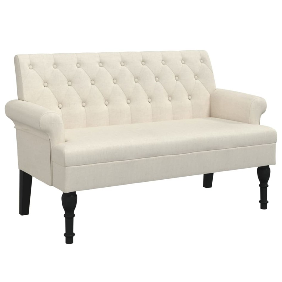 Banco con respaldo lino 120x62x75,5