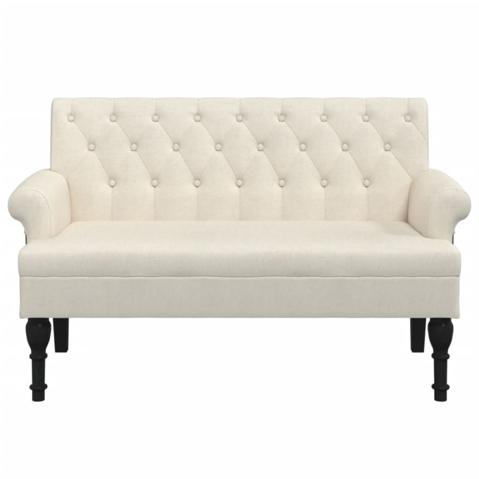 Banco con respaldo lino 120x62x75,5