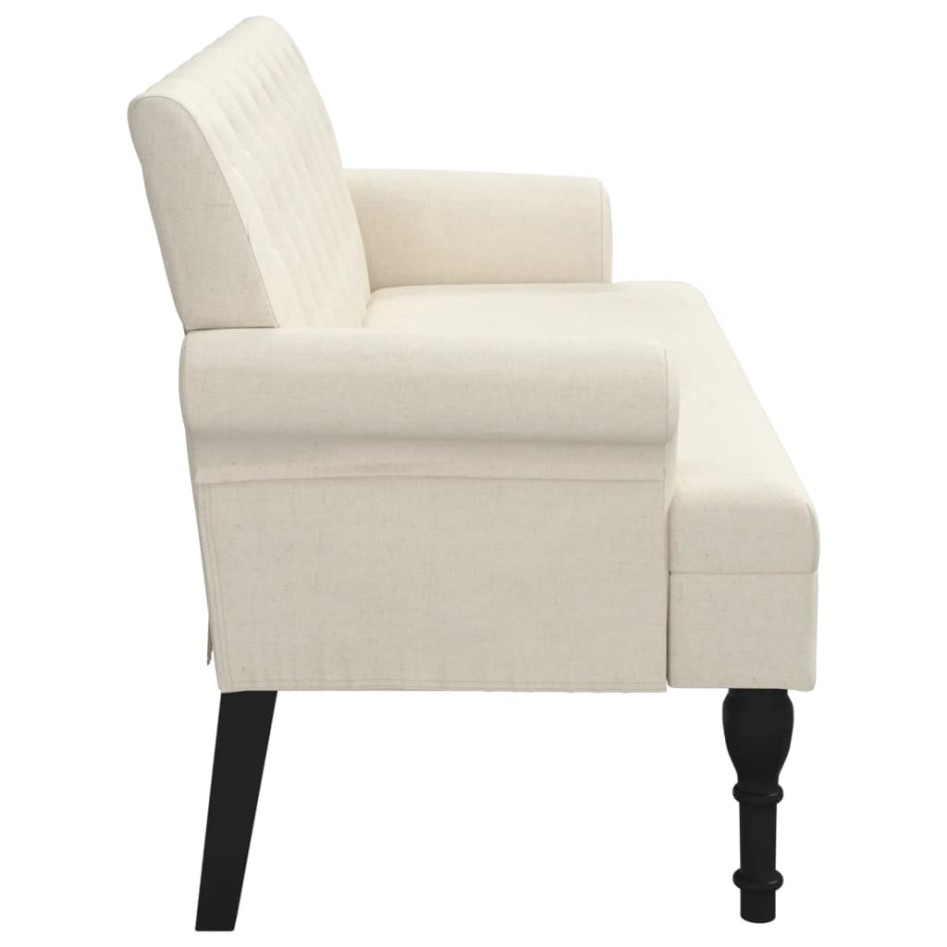 Banco con respaldo lino 120x62x75,5