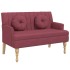 Banco con cojines tela rojo tinto 113x64,5x75,5