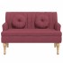 Banco con cojines tela rojo tinto 113x64,5x75,5