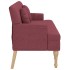 Banco con cojines tela rojo tinto 113x64,5x75,5