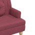 Banco con cojines tela rojo tinto 113x64,5x75,5