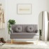 Banco con cojines tela gris taupe 113x64,5x75,5