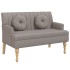 Banco con cojines tela gris taupe 113x64,5x75,5