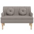 Banco con cojines tela gris taupe 113x64,5x75,5
