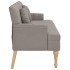 Banco con cojines tela gris taupe 113x64,5x75,5