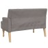 Banco con cojines tela gris taupe 113x64,5x75,5