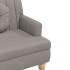 Banco con cojines tela gris taupe 113x64,5x75,5