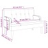Banco con respaldo cuero sintético blanco 112x65,5x75