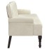 Banco con respaldo terciopelo color crema 119,5x64,5x75