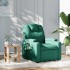 Sillón de masaje reclinable de tela verde