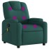 Sillón de masaje reclinable de tela verde
