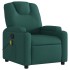 Sillón de masaje reclinable de tela verde