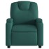 Sillón de masaje reclinable de tela verde