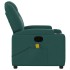 Sillón de masaje reclinable de tela verde