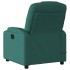 Sillón de masaje reclinable de tela verde