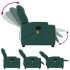 Sillón de masaje reclinable de tela verde
