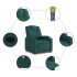 Sillón de masaje reclinable de tela verde