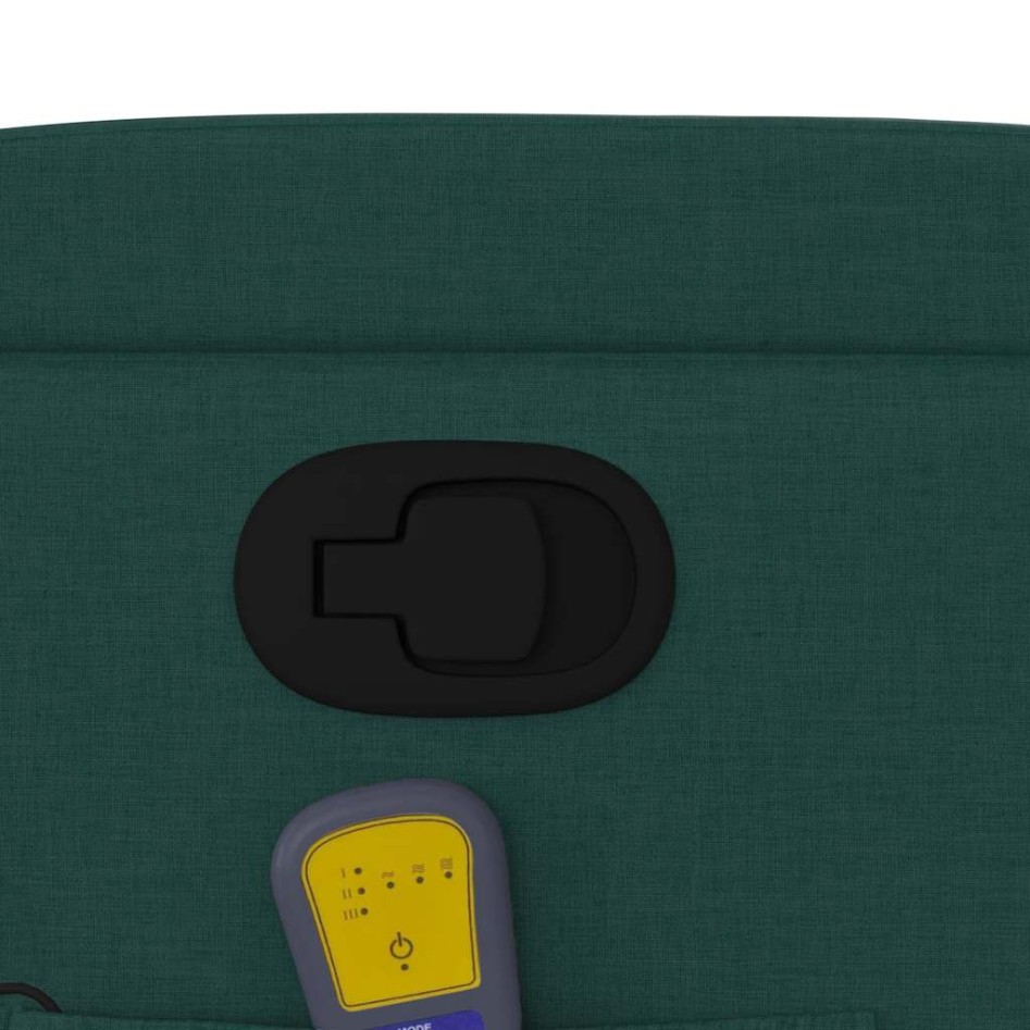 Sillón de masaje reclinable de tela verde