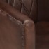 Sillón con diseño de cubo cuero auténtico marrón
