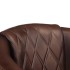 Sillón con diseño de cubo cuero auténtico marrón