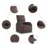Sillón reclinable de cuero sintético