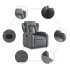 Sillón reclinable de cuero sintético