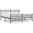 Estructura cama sin colchón con estribo metal negro 180x200