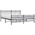 Estructura cama sin colchón con estribo metal negro 180x200