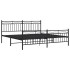 Estructura cama sin colchón con estribo metal negro 180x200