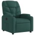 Sillón reclinable de tela verde