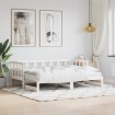 Sofá cama nido madera maciza de pino blanco 90x200 cm