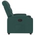 Sillón reclinable de tela verde