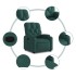 Sillón reclinable de tela verde