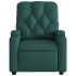 Sillón reclinable de tela verde