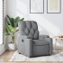 Sillón reclinable de tela gris