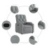 Sillón reclinable de tela gris
