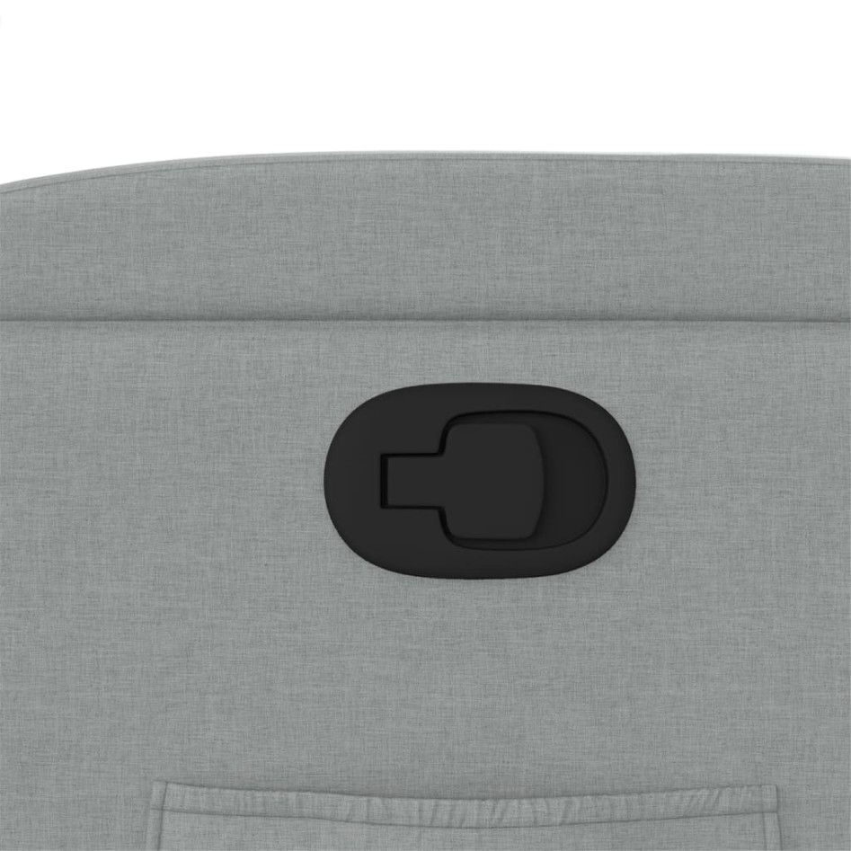 Sillón reclinable de tela gris