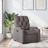 Sillón reclinable de tela gris