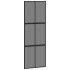 Puerta corredera vidrio templado y aluminio negra 76x205