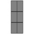 Puerta corredera vidrio templado y aluminio negra 76x205