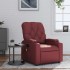 Sillón de masaje reclinable cuero sintético rojo