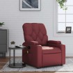 Sillón de masaje reclinable cuero sintético rojo tinto