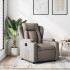 Sillón reclinable de tela gris