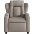 Sillón reclinable de tela gris