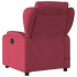 Sillón de masaje reclinable de tela color vino