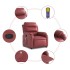 Sillón de masaje reclinable cuero sintético rojo