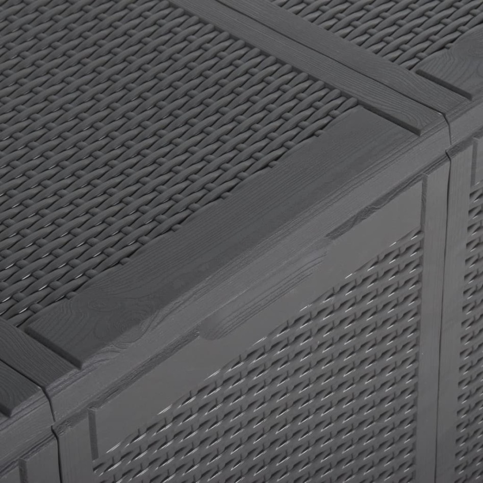 Caja de almacenaje para jardín 270 L PP ratán