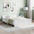 Estructura de cama con cabecero piecero blanco 120x190